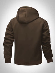 Übergangsjacke Herren | Zip Hoodie Herren | Kapuze & Wärmekomfort – Braun