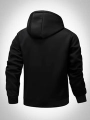Übergangsjacke Herren | Zip Hoodie Herren | Kapuze & Wärmekomfort – Schwarz