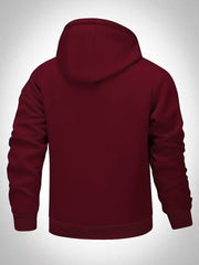 Übergangsjacke Herren | Zip Hoodie Herren | Kapuze & Wärmekomfort – Rot