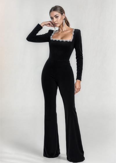Valeria | Jumpsuit mit detailreichem Ausschnitt