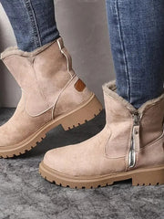 Winterstiefel Damen | Profilsohle für starken Grip | Damen Winterboots – Khaki