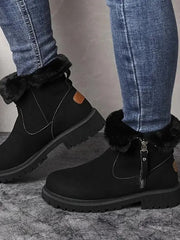 Winterstiefel Damen | Profilsohle für starken Grip | Damen Winterboots – Schwarz