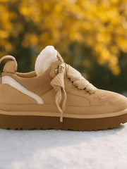 Winterstiefeletten Damen | Rutschfeste Profilsohle & Wärmendes Tragegefühl – Beige