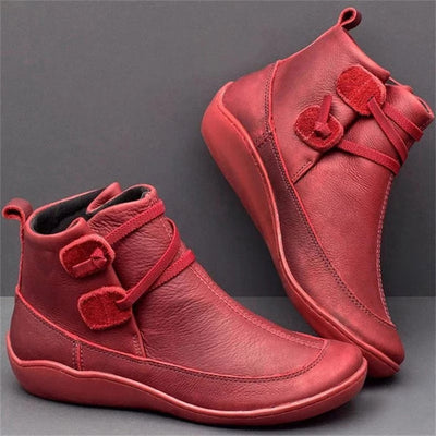 Bequeme und warme damenstiefel aus leder