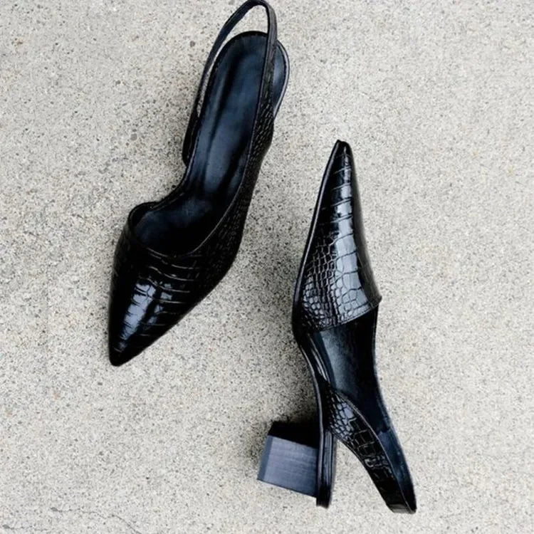 Elegante Slingback-Pumps mit Blockabsatz