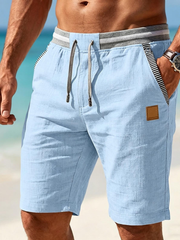 Leandro | Herren Casual Shorts mit Kordelzug – Hellblau