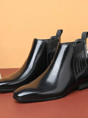Paulina | Moderne Und Elegante Spitz Zuwachsende Stiefeletten – Schwarz