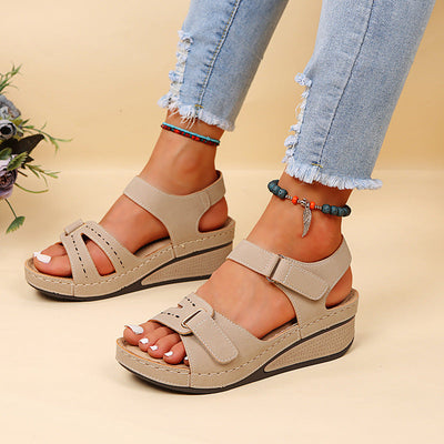 ABIGAIL™ | Sommerliche Plateausandalen mit Klettverschluss
