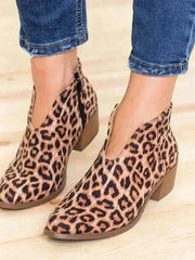 Stilvolle Damen Stiefeletten - Eveline – Leopardenmuster