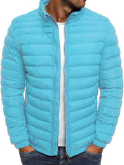 Aldwin | Herren Leichte Steppjacke Stehkragen – Hellblau