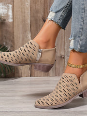 Laura | Trendige Damen Stiefeletten im Design – Khaki