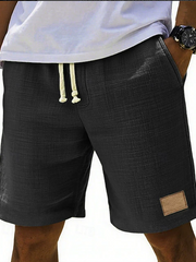 Bastian | Herren Bermuda Shorts mit Kordelzug – Schwarz