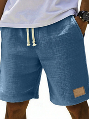 Bastian | Herren Bermuda Shorts mit Kordelzug – Blau
