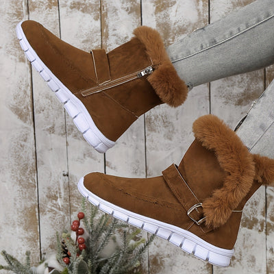 Bequeme stiefelette mit kuscheligem futter für frauen