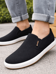 Bequeme Herren Komfortsohle Sneaker Zum Reinschlüpfen – Schwarz