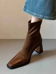 Blockabsatz Stiefel – Braun