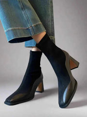 Blockabsatz Stiefel – Schwarz