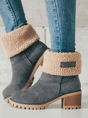 Delancey | Damen Stiefeletten gefüttert mit Blockabsatz – Grau