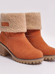 Delancey | Damen Stiefeletten gefüttert mit Blockabsatz – Kamel