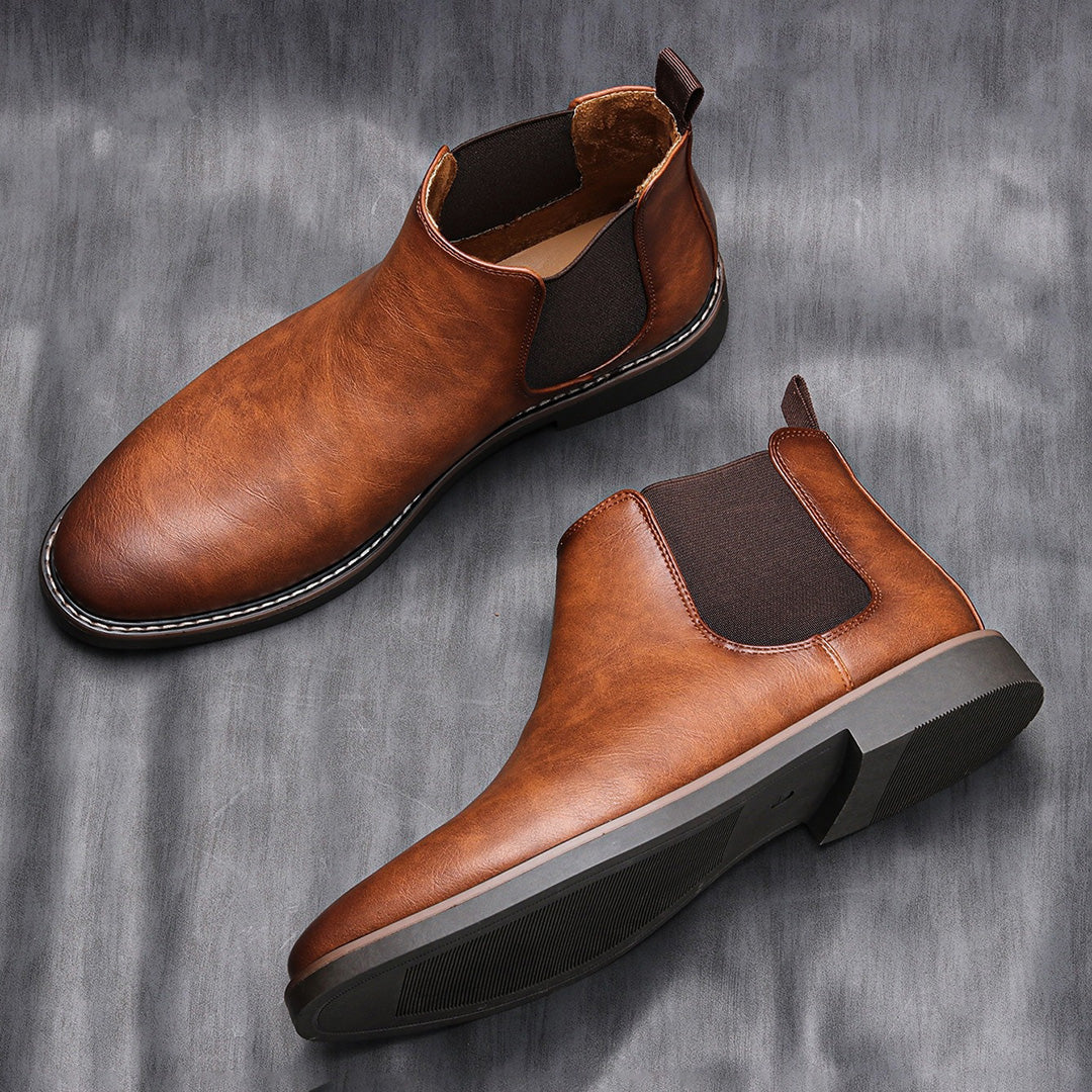 Klassische chelsea-stiefel für herren