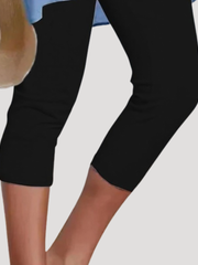 Brunhilde | Damen Capri Leggings 3/4 Länge – Schwarz