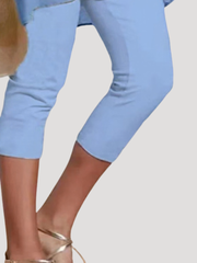 Brunhilde | Damen Capri Leggings 3/4 Länge – Blau