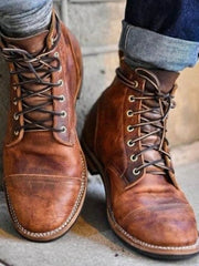 Tristan | Klassische Cap-Toe Herrenstiefel Mit Komfortabler Fußunterstützung – Braun