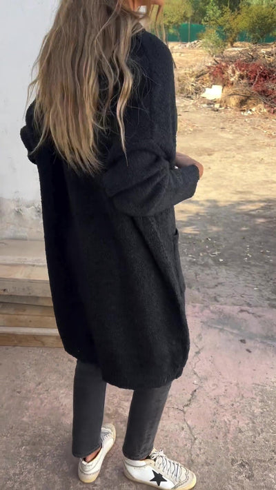 Gestrickter | übergroßer und lässiger Damenpulli mit Taschen