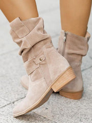 Camilla | Elegante Und Legere Slouch Stiefeletten – Beige