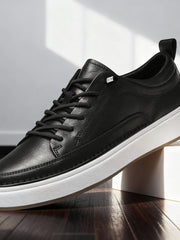 Caius | Herren Low-Top Schnürschuhe Sneaker – Schwarz