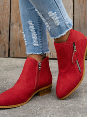 Mia - Stiefel mit Reißverschluss – Rot