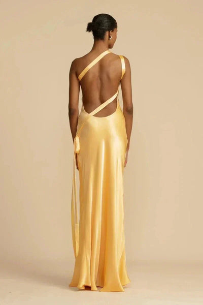 Druscilla – Sexy Maxikleid aus Satin mit Rückenausschnitt