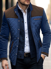 Corvald | Herren Steppjacke Wattiert Zweifarbig – Braun