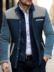 Corvald | Herren Steppjacke Wattiert Zweifarbig – Khaki