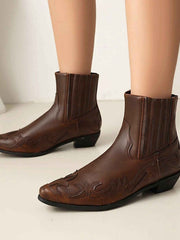 Cowboy Stiefeletten Damen – Schokoladenbraun