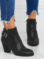 Elisa | Stilvolle Leder Boots Damen Trend – Schwarz