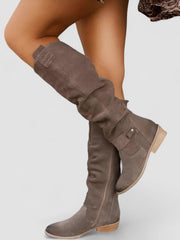 Sophie | Damen Orthopädische Kniehohe Stiefel – Taupe