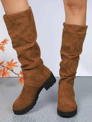 Damen Slouch Stiefel Modisch – Braun
