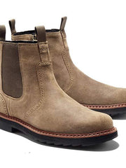 Elias | Herren modische Freizeit-Chelsea-Boots zum Gehen – Khaki