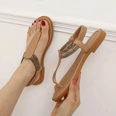 Alinee - damen sandalen mit geflochtenen riemchen - elegant