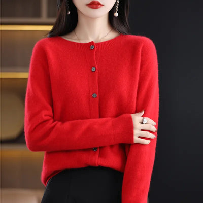 Annika – woll-cardigan – weiche und stilvolle damen-wolljacke für herbst und winter