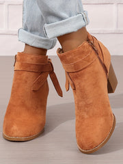Lea | Elegante Und Moderne Stiefeletten Mit Schleifen-Detail – Orange