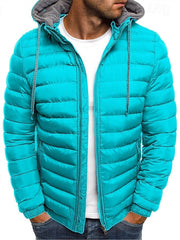 Edmund | Herren Steppjacke mit Kapuze Winterjacke – Hellblau