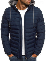 Edmund | Herren Steppjacke mit Kapuze Winterjacke – Marineblau