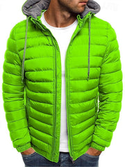 Edmund | Herren Steppjacke mit Kapuze Winterjacke – Grün