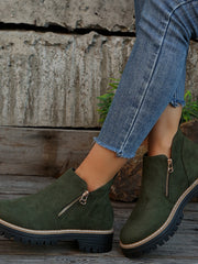 Stephanie | Elegante Und Moderne Plateau Stiefeletten – Grün