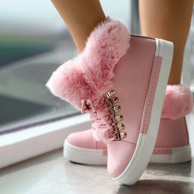 Plüschstiefeletten für frauen
