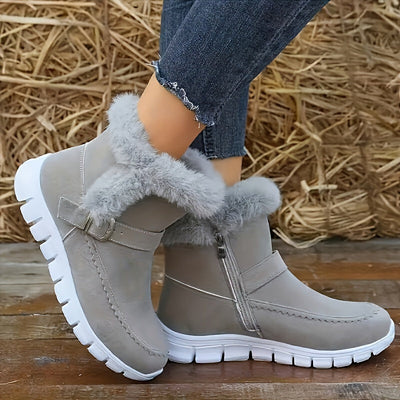 Bequeme stiefelette mit kuscheligem futter für frauen