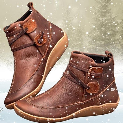 Bequeme und warme damenstiefel aus leder