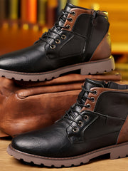 Gereon | Herren Stiefelette Schnürstiefel Schwarz – Schwarz